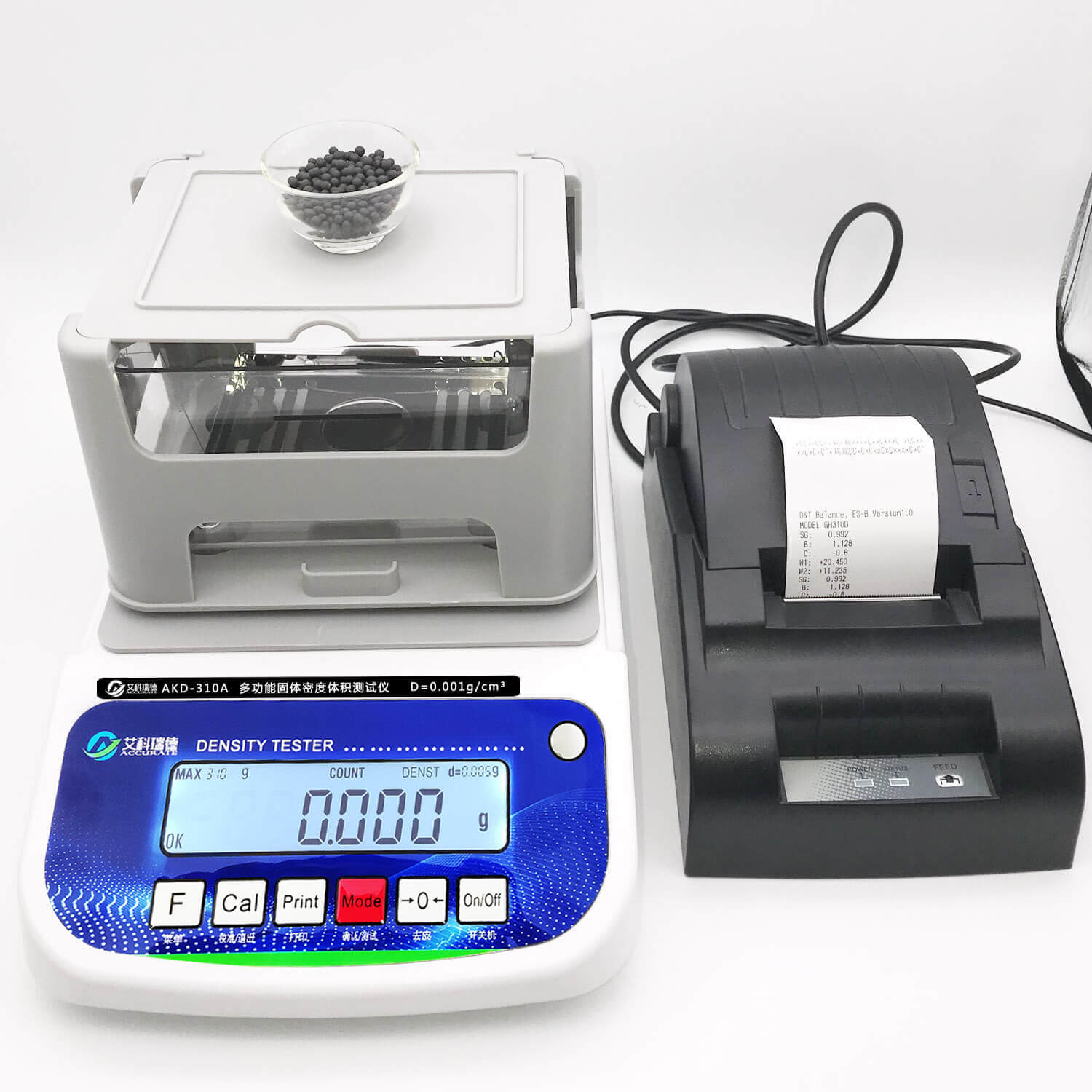 AKD-310A多功能固體密度體積測試儀